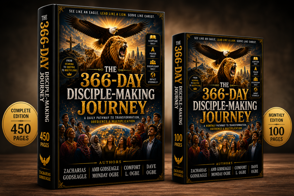 366DaysDBS: The 366-Day Disciple-Making Journey See Like an Eagle. Lead Like a Lion. Serve Like Christ. "Go therefore and make disciples of all nations..." — Matthew 28:19–20
