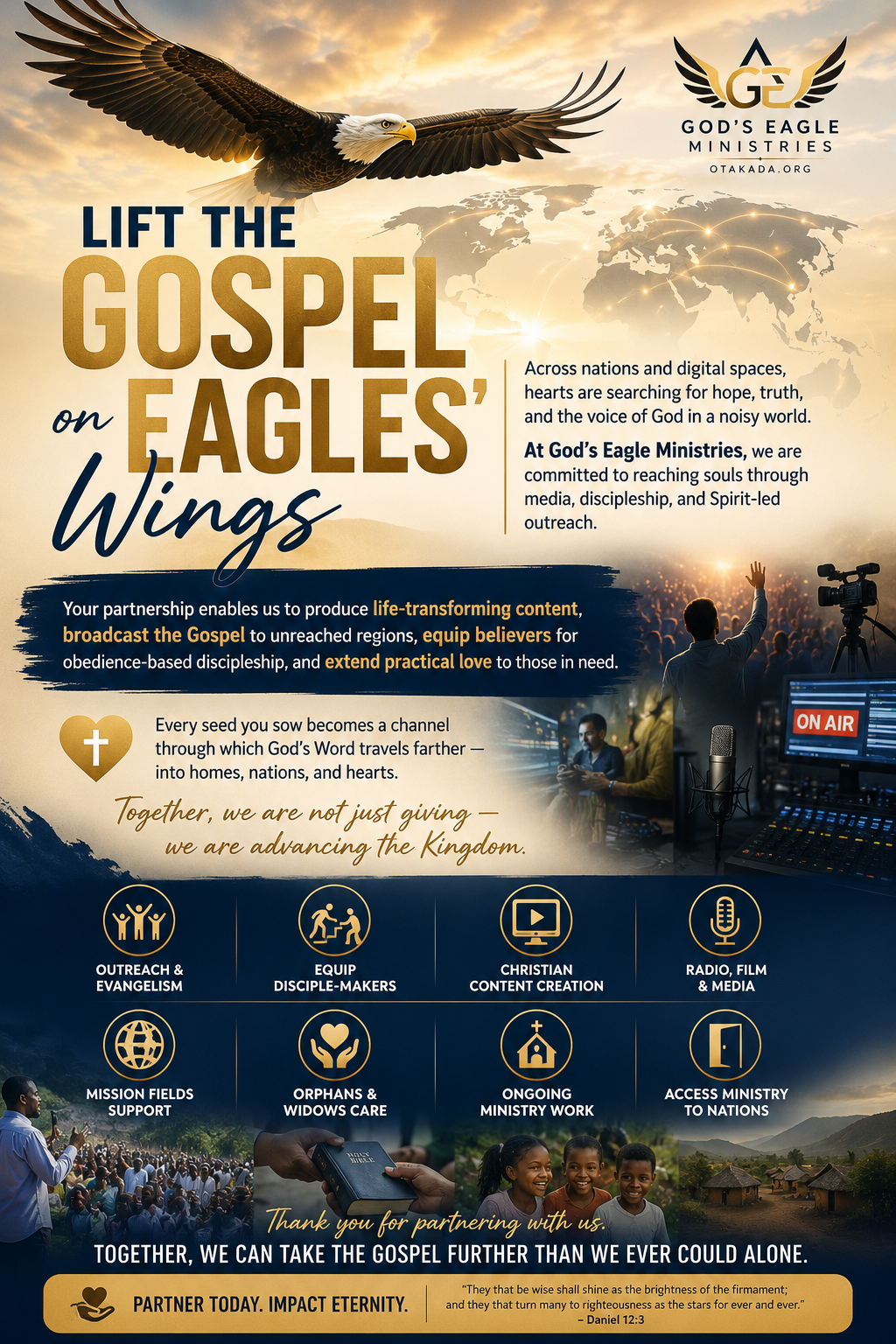 Partnership Donations – Lift the Gospel on Eagles’ Wings